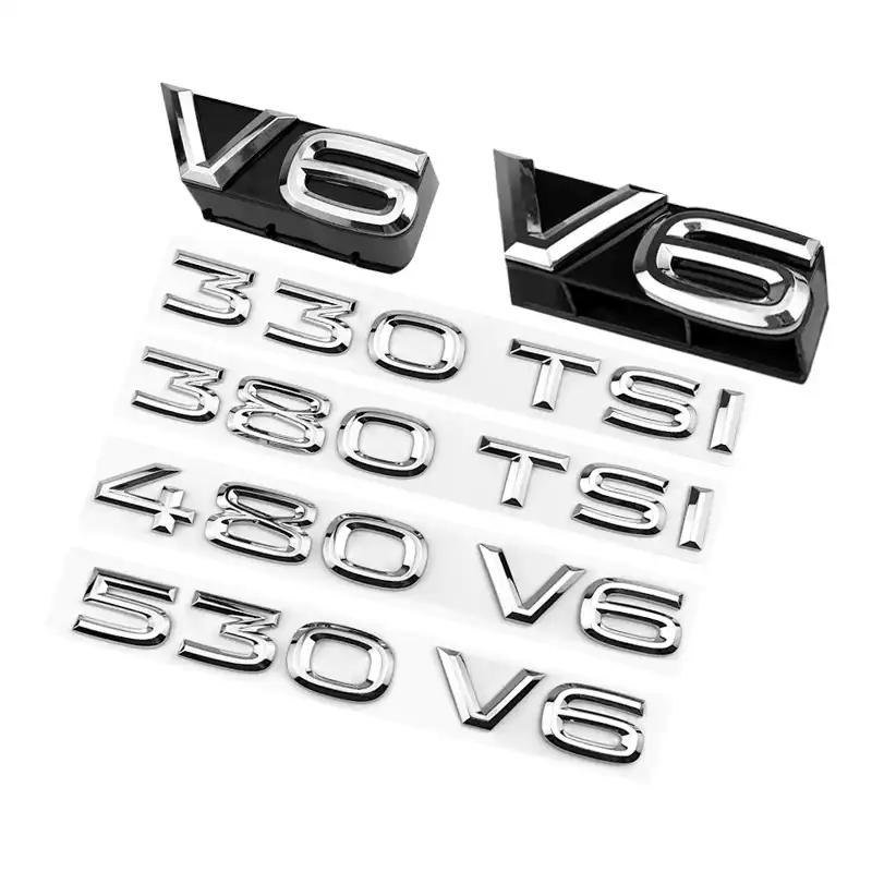 3dフォントクローム文字エンブレムためphideon Teramont 330tsi 380 Tsi 480v6 530 V6車スタイリングトランク放電ステッカーグリルロゴ Emblems Aliexpress