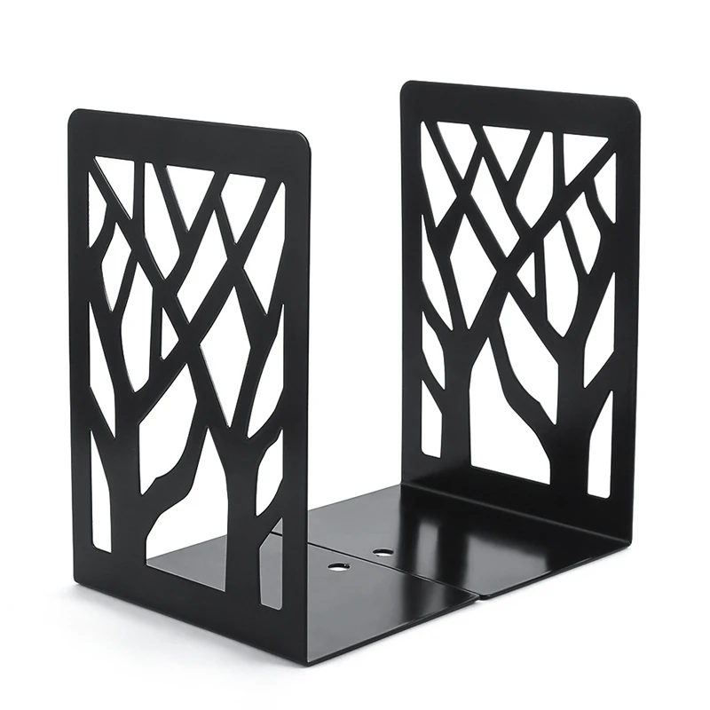 Book Ends for Heavy Books,Book Shelf Holder Home Decorative, Metal Bookends Black 1 Pair,Bookend Supports, Book Stoppers 1 pair book stand holder metal book support bookends book shelf desk organizer book holder school office supplies boekensteun