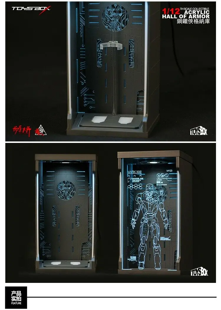 Коллекция игрушек-коробка 1/12 комикс комбо СВЧ дисплей коробка подходит фигурка железного человека MK3 игрушка коробка модель подарки
