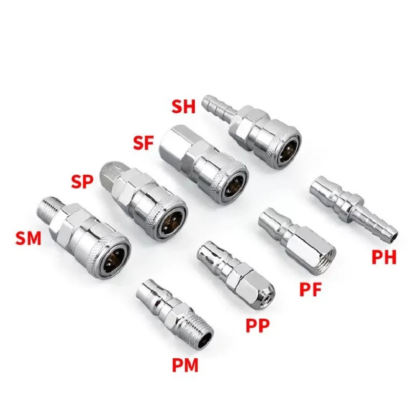 

C type Pneumatic fitting Quick connector High pressure coupling PF20 SF20 PP20 SP20 PM20 SM20 PH20 SH20 work on Air compressor