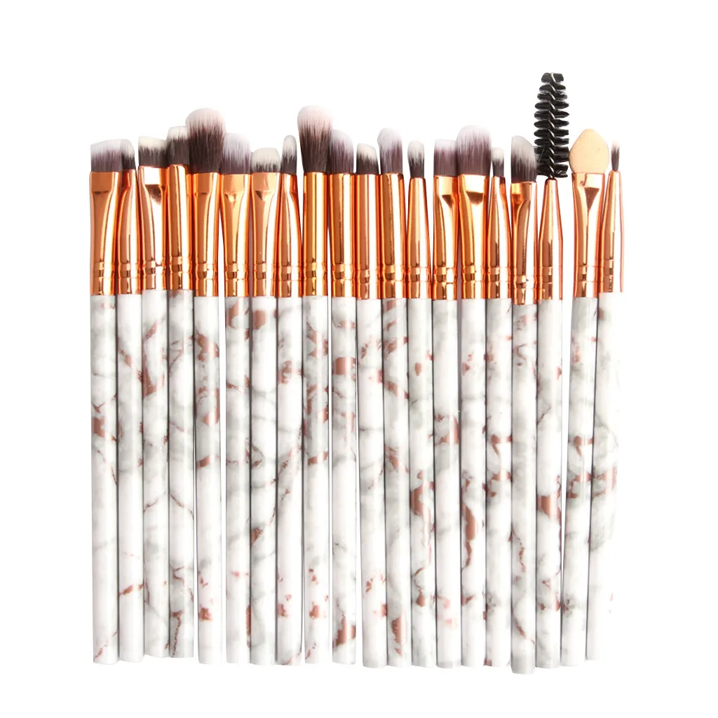 

2019 New 20Pcs marble makeup brush multi-function makeup brush concealer eye shadow brush set tool кисти для макияжа кисти 40*