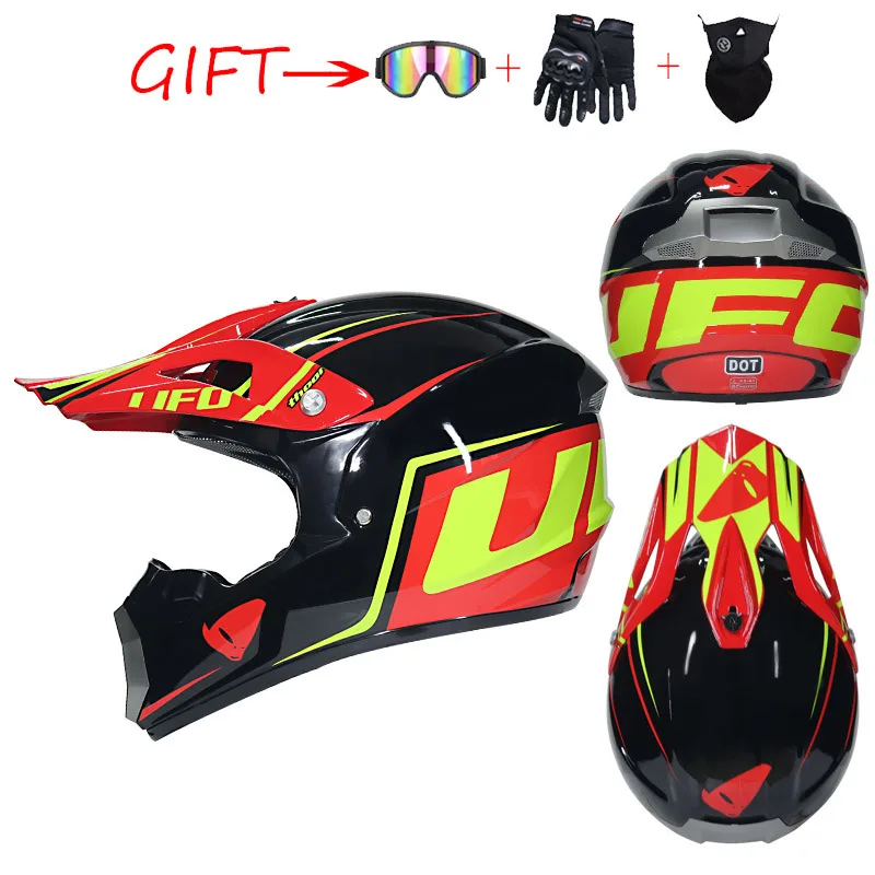 Супер-Крутой мотоциклетный внедорожный шлем ATV Dirt Bike шлем MTB Горный шлем полный шлем 3 подарка и много дизайнерских емкостей - Цвет: 8