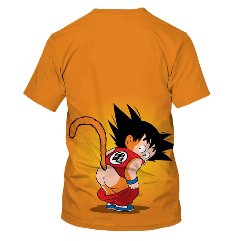 Summer Fashion New Men's Dragon Ball T-shirt Cartoon Monkey King Character 3d Printed Children's Casual Short Sleeve Shirt