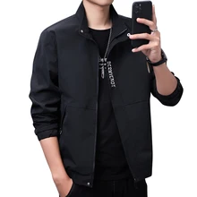 

2021 Spring Autumn Casual Solid Fashion Slim Bomber Jacket Men Overcoat New Arrival Baseball Jackets Men's Jacket M-5XL Top