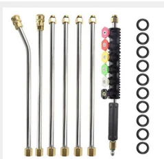 

AUDEW 1/4 Inch High Pressure Washer Water Guns Jet Lance with 6 Nozzles Car Washing Tools Kit