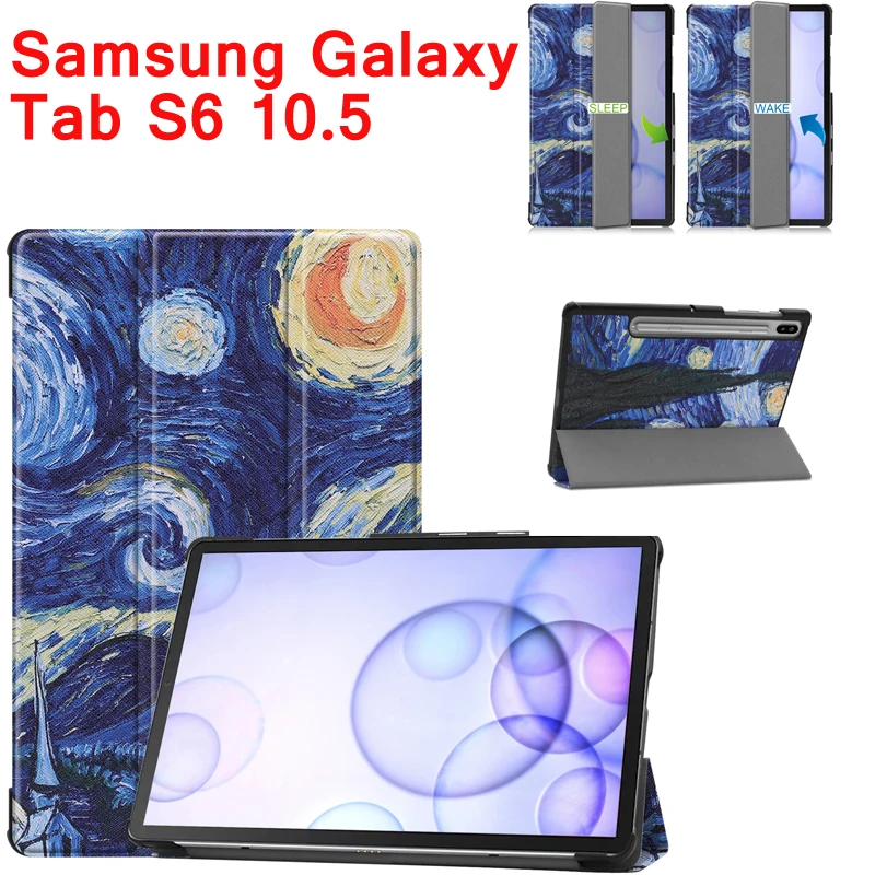 Чехол для планшета Samsung Galaxy Tab S6 10 5 Женский чехол из искусственной кожи 2019