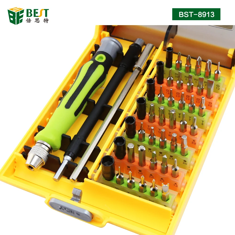 

BST-8913 45 in 1 Precision Screwdriver Set Flexible Drill Shaft Disassembly Torx Screwdriver Repair Open Tool Kit for Phone