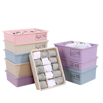 

15 lattices (socks) Compartment Underwear Storage Box Plastic Bra Sock Drawer Type Sorting