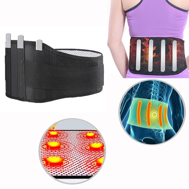 

Self-heating With 4 Plate Magnetic Tourmaline Belt For The Back With Waist Ceinture Tourmaline Support Brace Massager