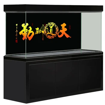 

[JX-1028] Fish Tank Background HD Calligraphy Series Aquarium Sticker Mural Decoration Painting Pattern Size Can Be Customized