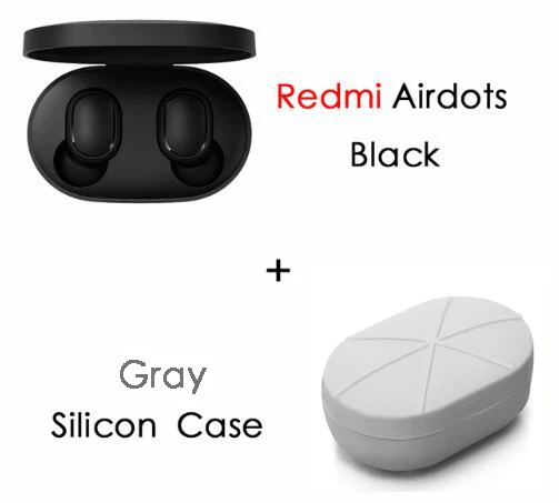 Xiaomi Redmi Airdots Xiaomi беспроводные наушники Голосовое управление Bluetooth 5,0 шумоподавление управление - Цвет: add gray case