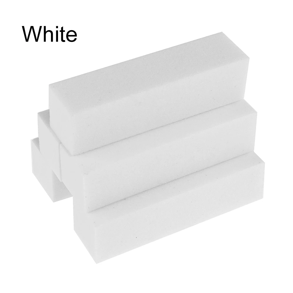 Hot 5/10 PCS Professional Manicure Care Nail Art Tips Buffer Buffing Sand Sanding Files Block Beauty Tools Nail Art Accessories - Цвет: 5pcs	white