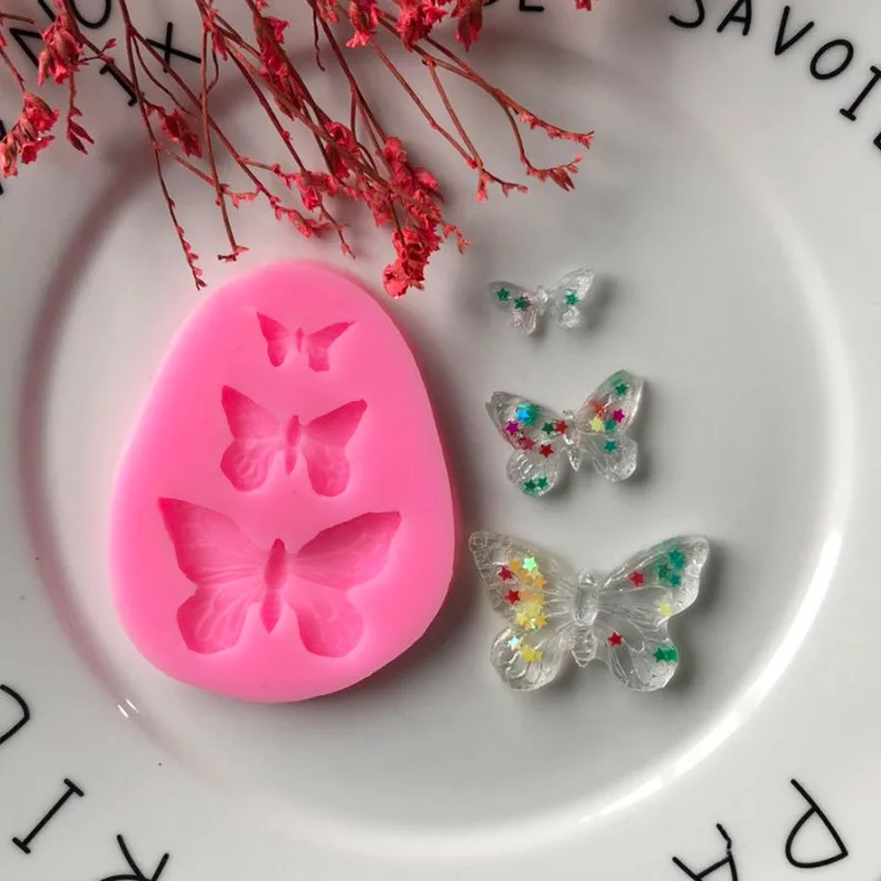 Силиконовые формы с бабочками Fondant (сахарная) пресс-форма для тортов декоративные