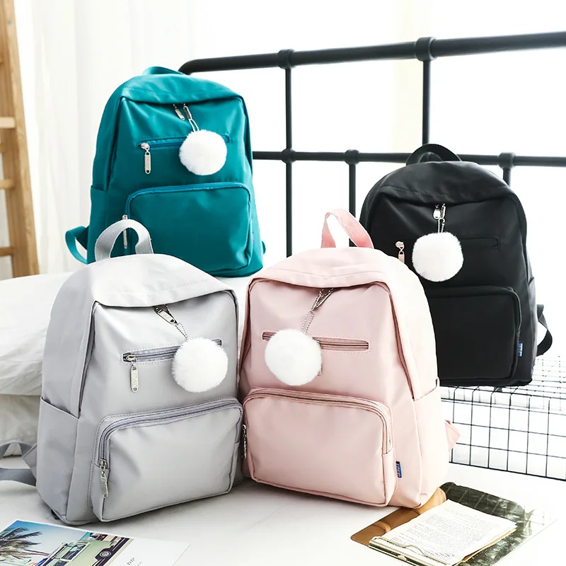 

Japanese-style INS Hipster Soft Girl School Bag Women's Korean-style Harajuku Ulzzang Simple Solid Color High School Student Bac