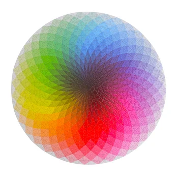 

1000pcs Round Jigsaw Puzzles Color Rainbow Palette Intellectual Game For Teen Decompression Puzzle Game Relief Pressure Toys