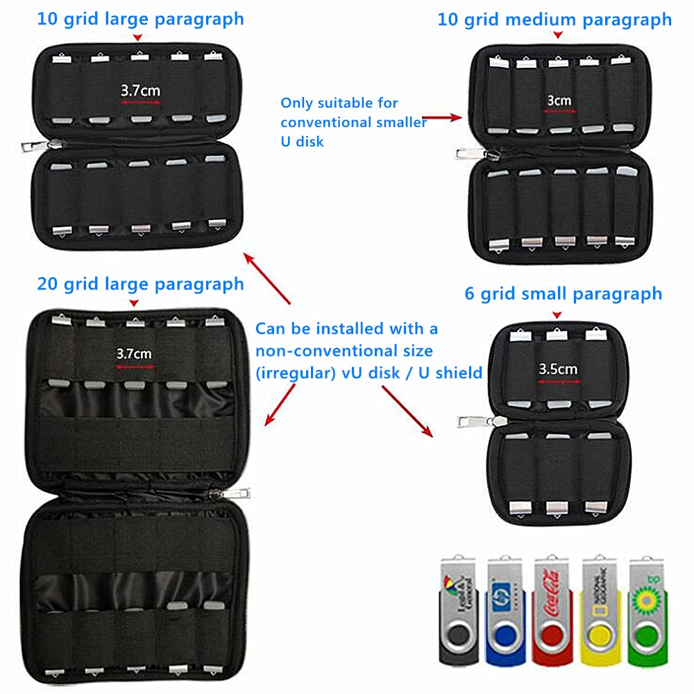 U disk /Bank mini Net Silver K treasure sorting bag U shield U disk storage bag Zipper Portable protective case