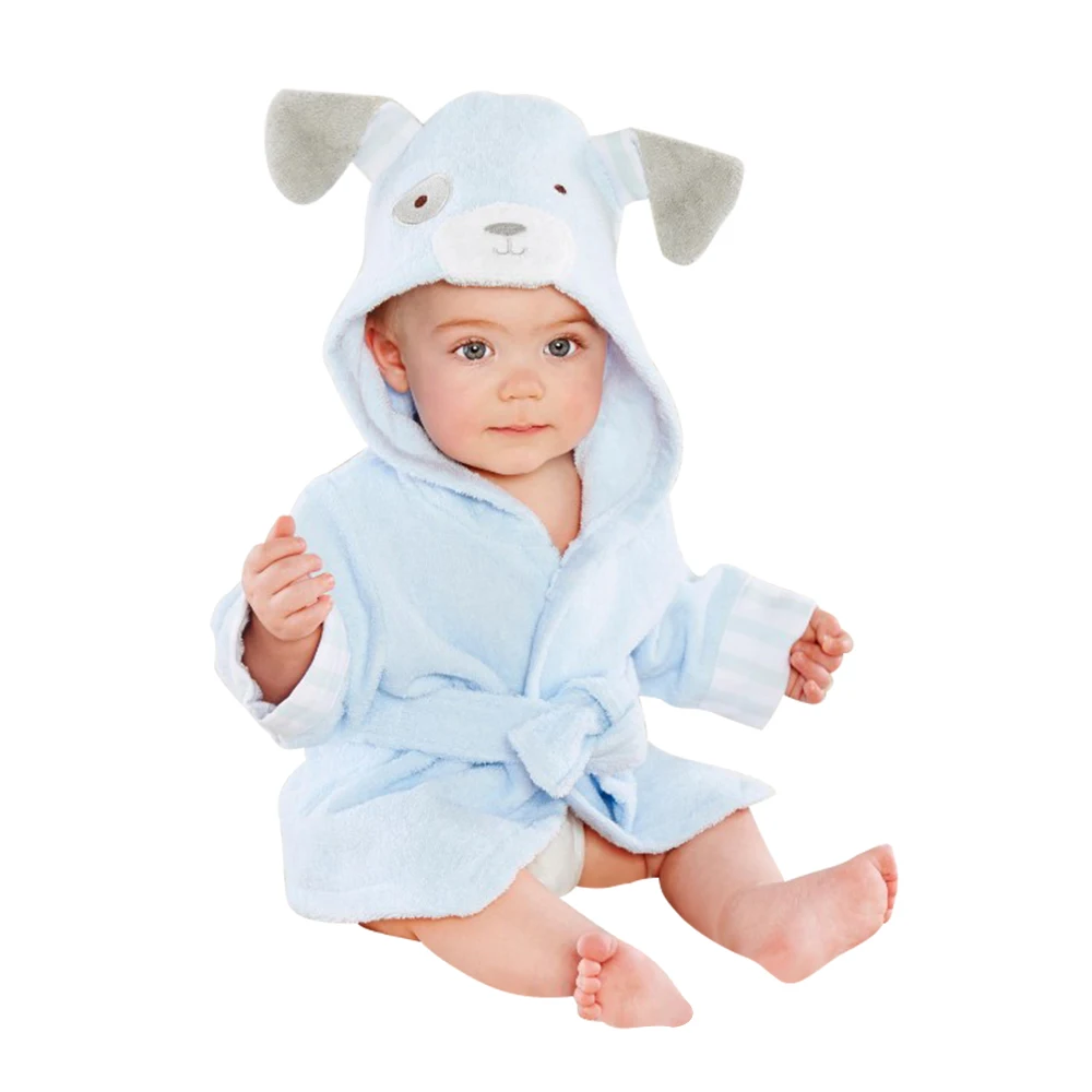 Милая форма животных ребенок с капюшоном прекрасный хлопок Детские Банные полотенца детское полотенце халат Плащ детское одеяло для новорожденных - Цвет: Dog