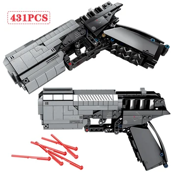 

431pcs City Police Signal Gun Building Blocks Military Technic WW2 Pistol Gun Assembly Bricks Gifts Toys for Boys