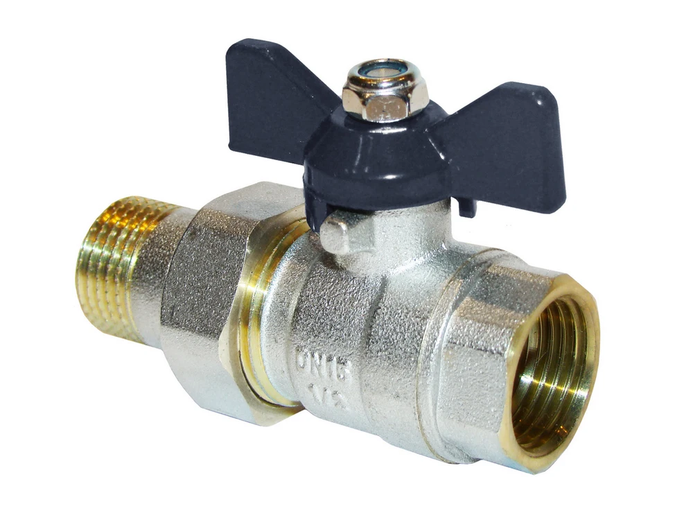 Кран шаровой со сгоном 1 Г*Ш бабочка &quotAQUALINK&quot |
