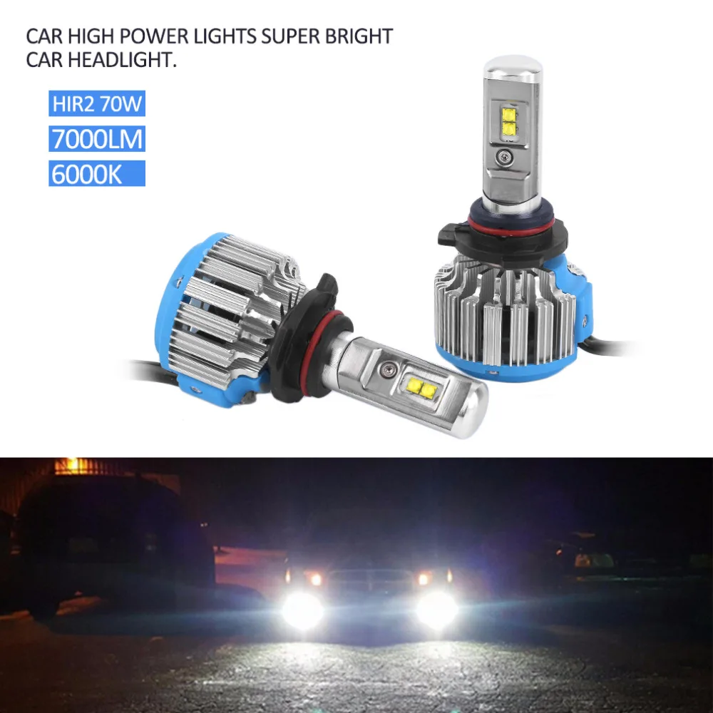 Автомобильный суперъяркий свет 7000lm 6000 К H1/H3/H7/H8/H9/H11/9005/HB3/9006/HB4/880/881/H27/9012/HIR2/H4 Автомобильная фара передняя лампа