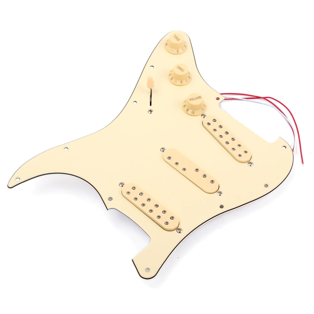 Prewired 3 катушки звукосниматели Pickguard с ручками управления для электрогитары
