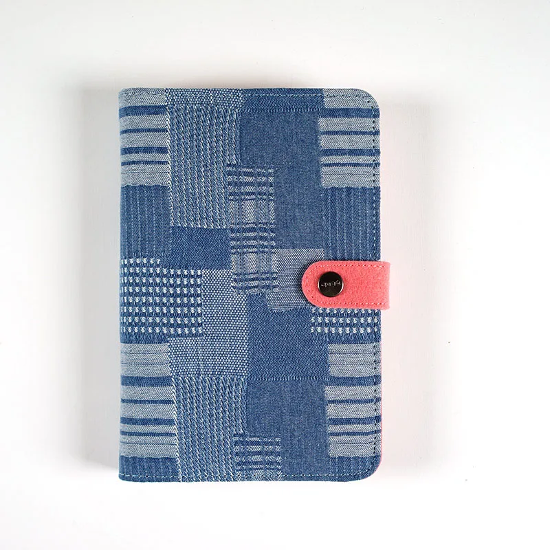 Blue pink C A5 A6 винтажный Dashiki Agenda Ring Binder Органайзер планировщик ткань персональный блокнот Jouranl молочный персональный органайзер - Цвет: Blue pink C