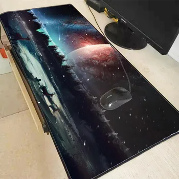 

90X40CM Colorful Sky Moon Deer Unique Desktop Pad Game Mousepad Gaming Large Mouse Pad Computer Mats Notebook Mice Mats