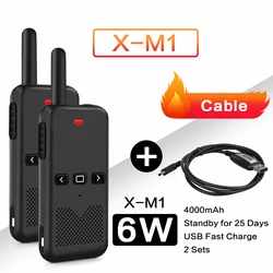 Walkie talkie walkie, interphone haute puissance, Mini Radio portable d'extérieur, 2 pièces 