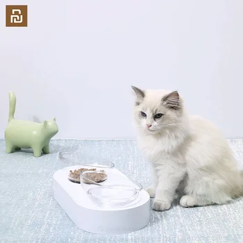 

TFlag 15 degree adjustable double bowl Place food and water together Dual-purpose convenient cat bowl