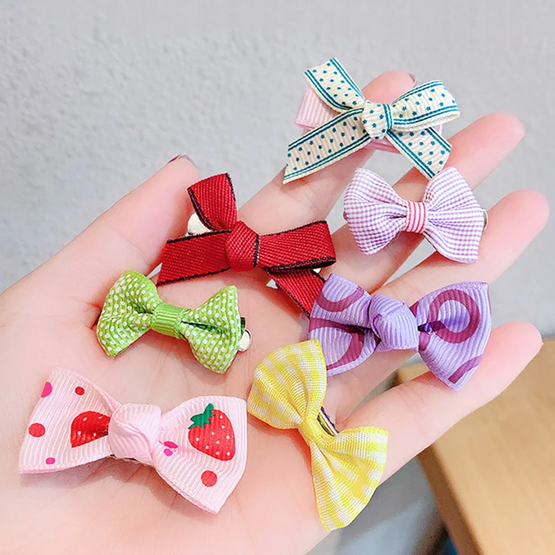 baby accessories store near me	 10pcs Baby Girls Barrettes Bow Ribbon Hair Bow Clips Dot Striped Plaid Baby Hair Clips Hairpins Kids Hair Accessories accessoriesbaby easter 