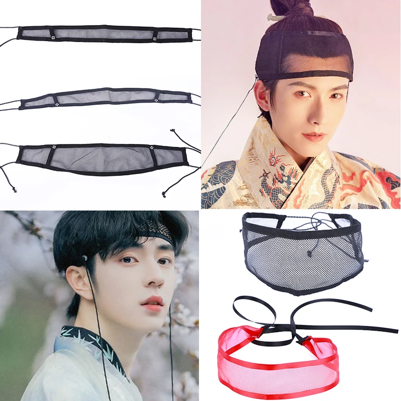 

Hanfu Warrior Hairnets For Hair Forehead Headband Accessories Classic Swordsman Headpiece Antique Cosplay