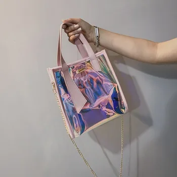 

2020 new Korean version of the simple and versatile slung fashion jelly bag handbag shoulder bag womens handbags and purses