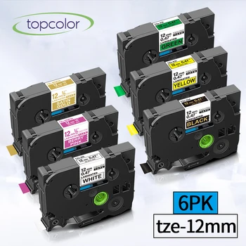 

Topcolor Suitable for Brother 12mm TZE Tapes tze231 Label Tapes tz334 tze631 TZ231 for P-TOUCH Printer PT-H100 Adhesive Labels