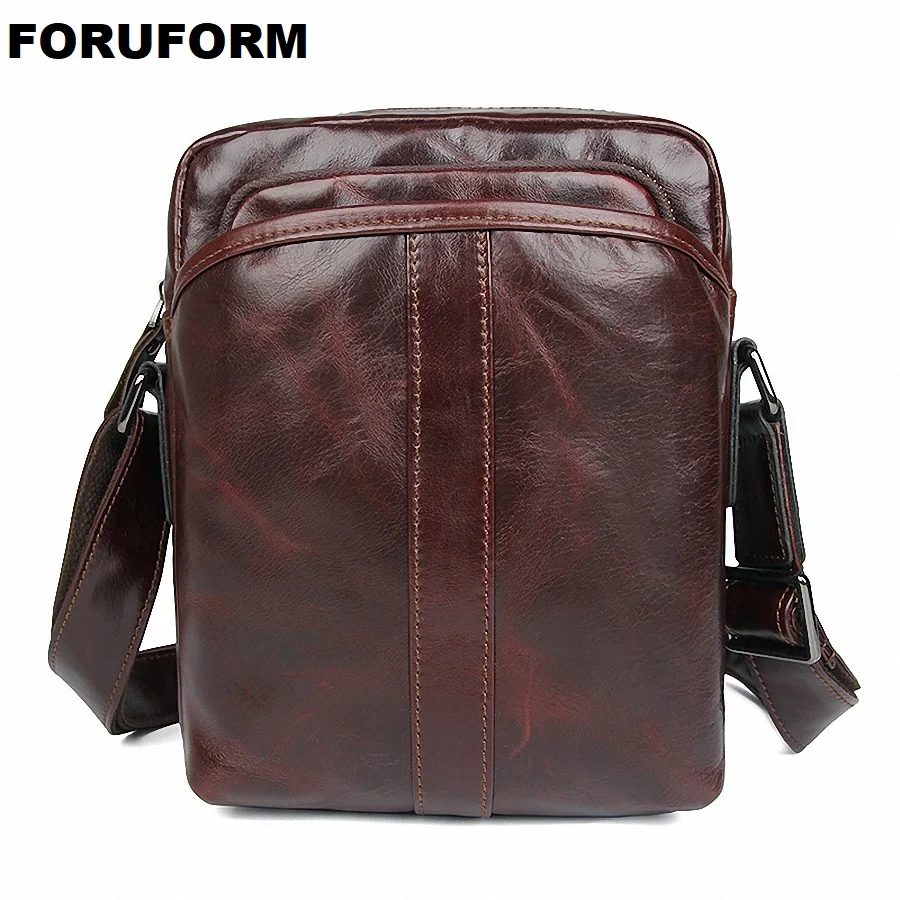 

Leather Male Design Casual Shoulder messenger bag cowhide Fashion 7.9'' iPad Tote Crossbody Mochila Satchel bag For Men LI-2601