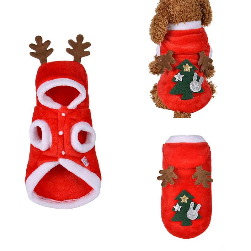 

Christmas Dogs Clothes Small Dogs Santa Costume Coat For PugPet Dog Clothing Jacket Coat Pets Costume