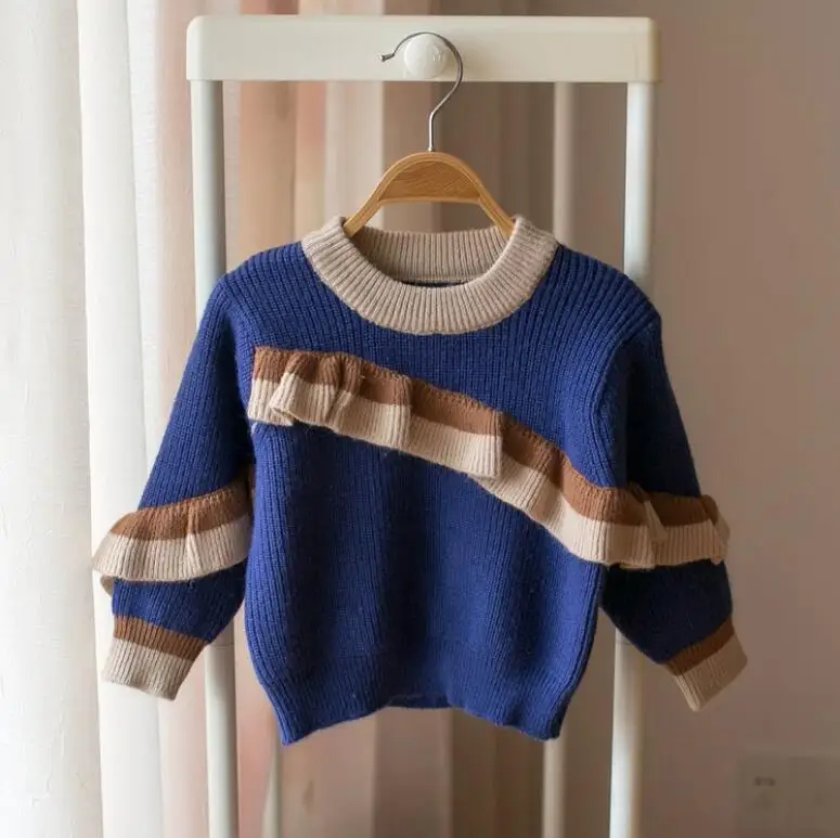 New Children Baby Fashion Ruffles Sweater, Princess Boutique Knitting Pullovers 5 pieces/lot, Wholesale