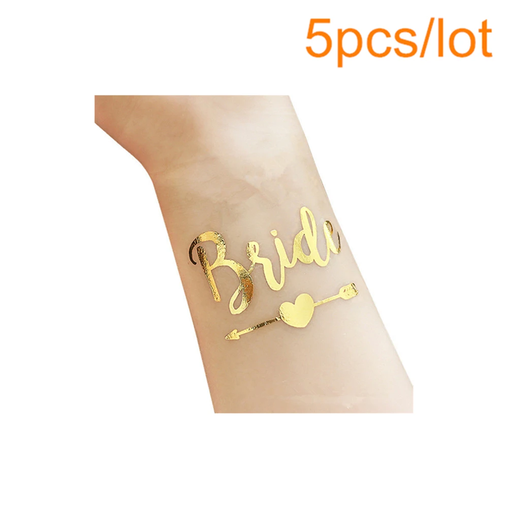 Sticker T19G 5pcs Девичник вечерние 10 шт. браслет Команда Невеста To Be Tribe повязка на руку голова Веревка Аксессуары для волос девичьи вечерние свадебные принадлежности, Q - Цвет: Sticker T19G 5pcs