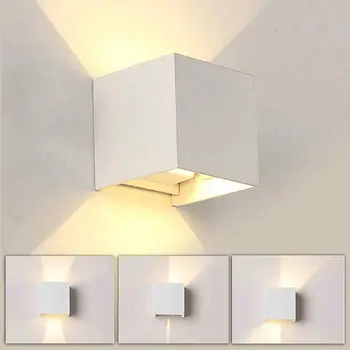 

Outdoor wall lamp led waterproof outdoor wall lamp spotlights up and down the balcony square adjustable lighting head of the bed