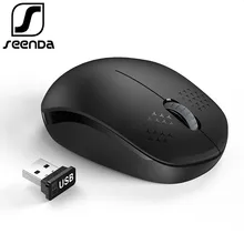 SeenDa Noiseless 2 4GHz Wireless Mouse for Laptop Portable Mini Mute Mice Silent Computer Mouse for