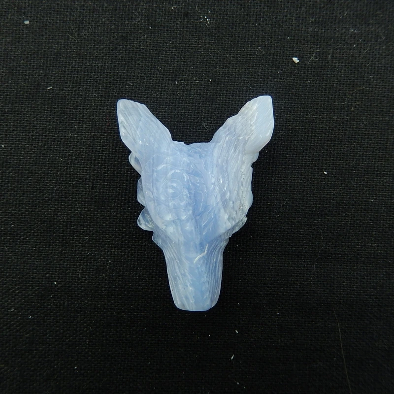 Поддержка на заказ ручной работы Волчья Голова натуральная синяя кружевная