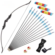 

Double Arrow Recurve Bow And Arrow Set, Arrow, 20/30/40 Lbs Outdoor Shooting Training For Left And Right Hands