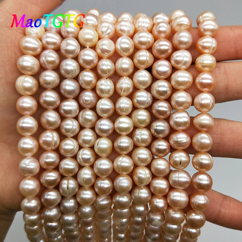 

Natural Freshwater Pearl Round Beads For Jewelry Making Necklace Bracelet 8-9mm Pink Round Freshwater Pearl Beads Jewelry Making