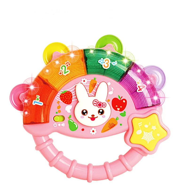 Детские музыкальные игрушки развивающие динамическое освещение младенческие ручные колокольчики погремушки электронные игрушки Дети песня малыш сенсорные игрушки