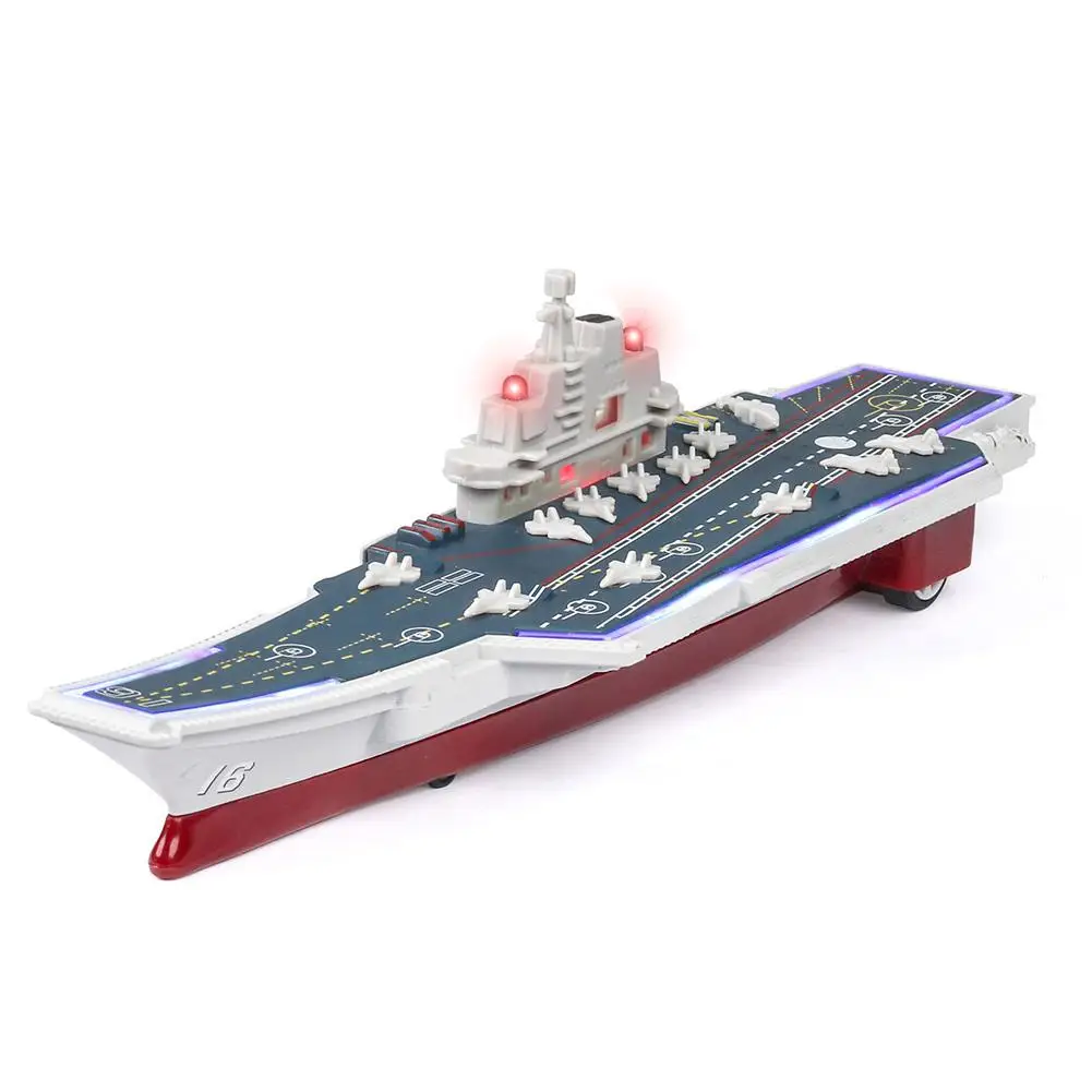 

None Simulation Alloy China Liaoning Aircraft Carrier Sound Light Pull Back Model High Quality Toys Small Vehicle Car Model