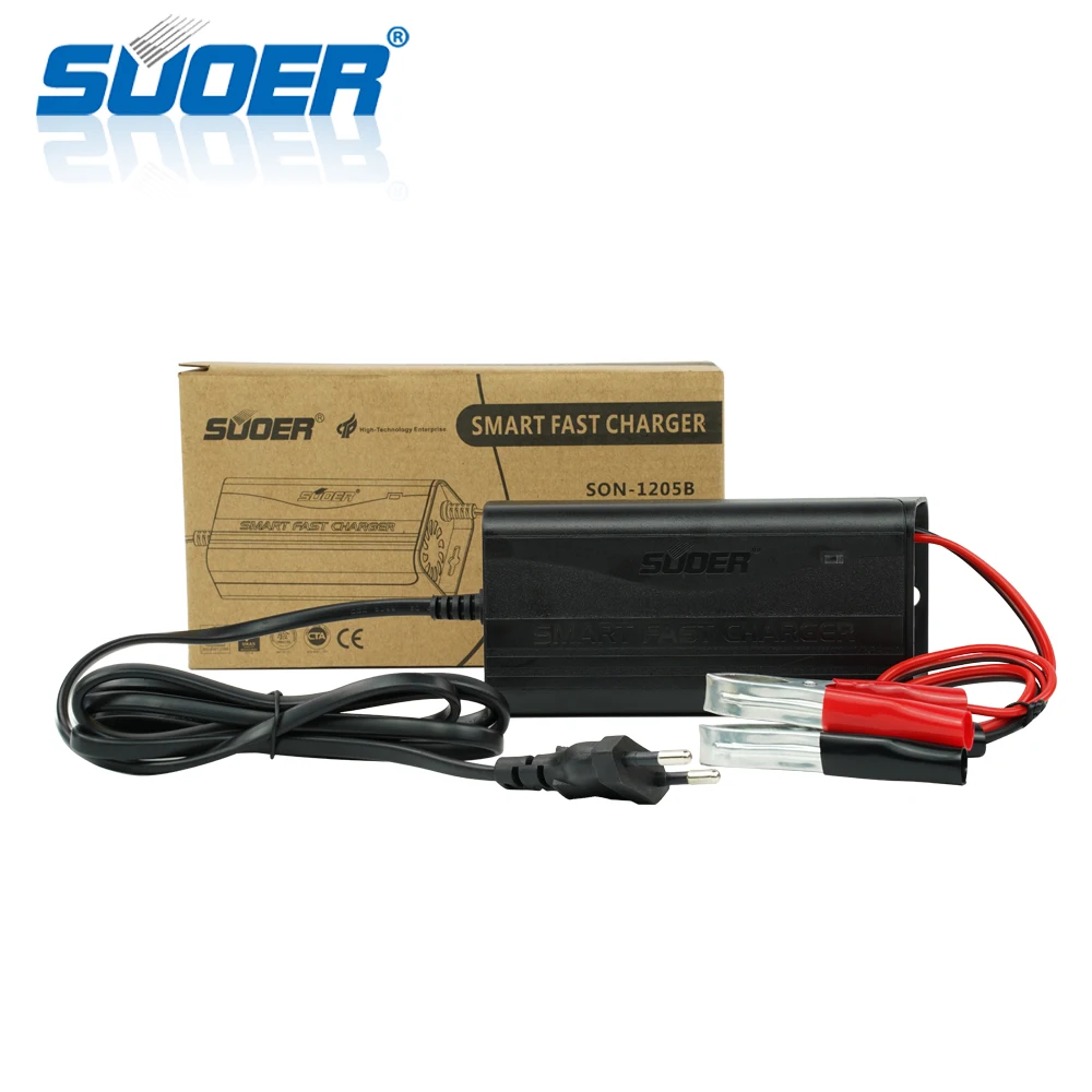 Suoer【Gel Батарея charger】 12V 5A Батарея зарядное Смарт-устройство для быстрой Батарея Зарядное устройство переменного тока(сын-1205
