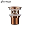 Smesiteli Bathroom Bath Pop Up Drain Stopper Rose Gold Polished Anti-Corrosion Durable With OverFlow Hole Basin Sewer Plug ► Photo 1/6