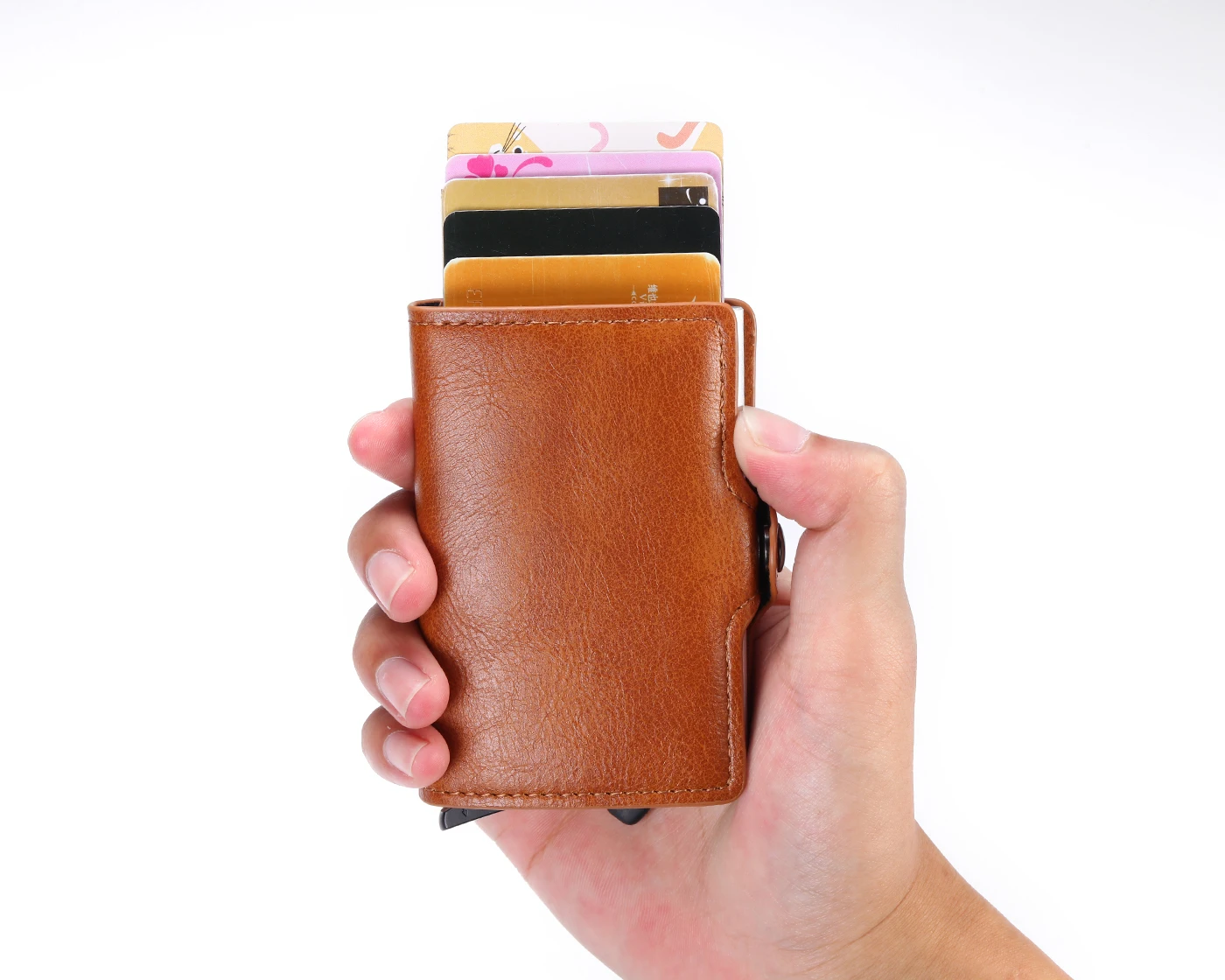 BISI GORO из искусственной кожи держатель для карт безопасности многофункциональный чехол для карт короткий кошелек для карт для мужчин и женщин RFID Блокировка денег сумка