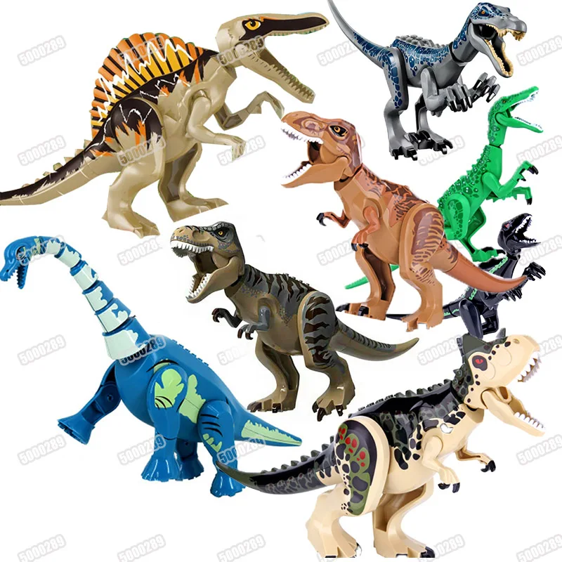 Строительные блоки Мир Юрского периода 2 динозавры фигурки кирпичи тираннозавр