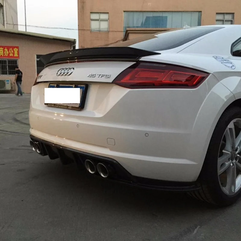 BT Стиль углеродного волокна задний спойлер для Audi TT TTS TTRS frp зад багажник крылья