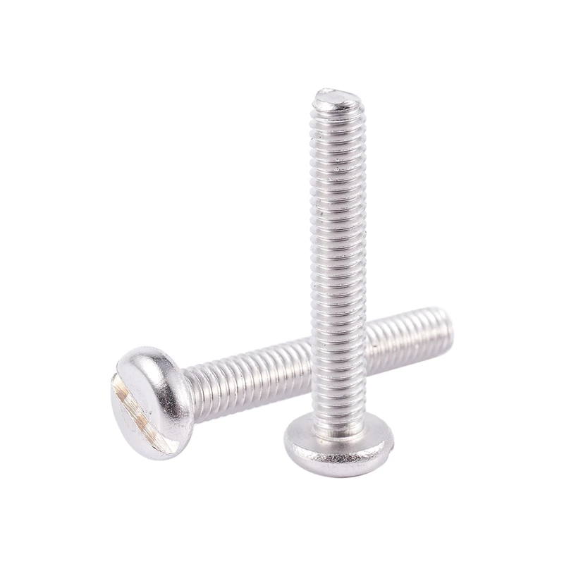 M3 Stainless Steel Machine Screws, Slotted Pan Head Bolts M3*20mm 100pcs